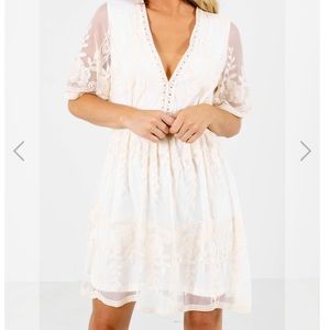 White Lace Mini dress